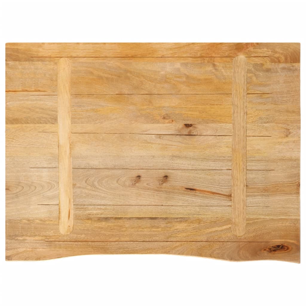 Dessus de table à bord vivant 90x60x3,8 cm bois massif manguier - XIOS