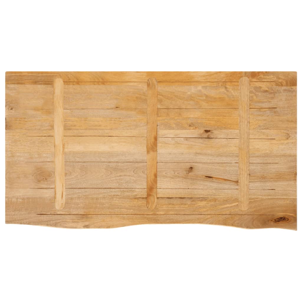 Dessus de table à bord vivant 120x60x3,8cm bois massif manguier - XIOS