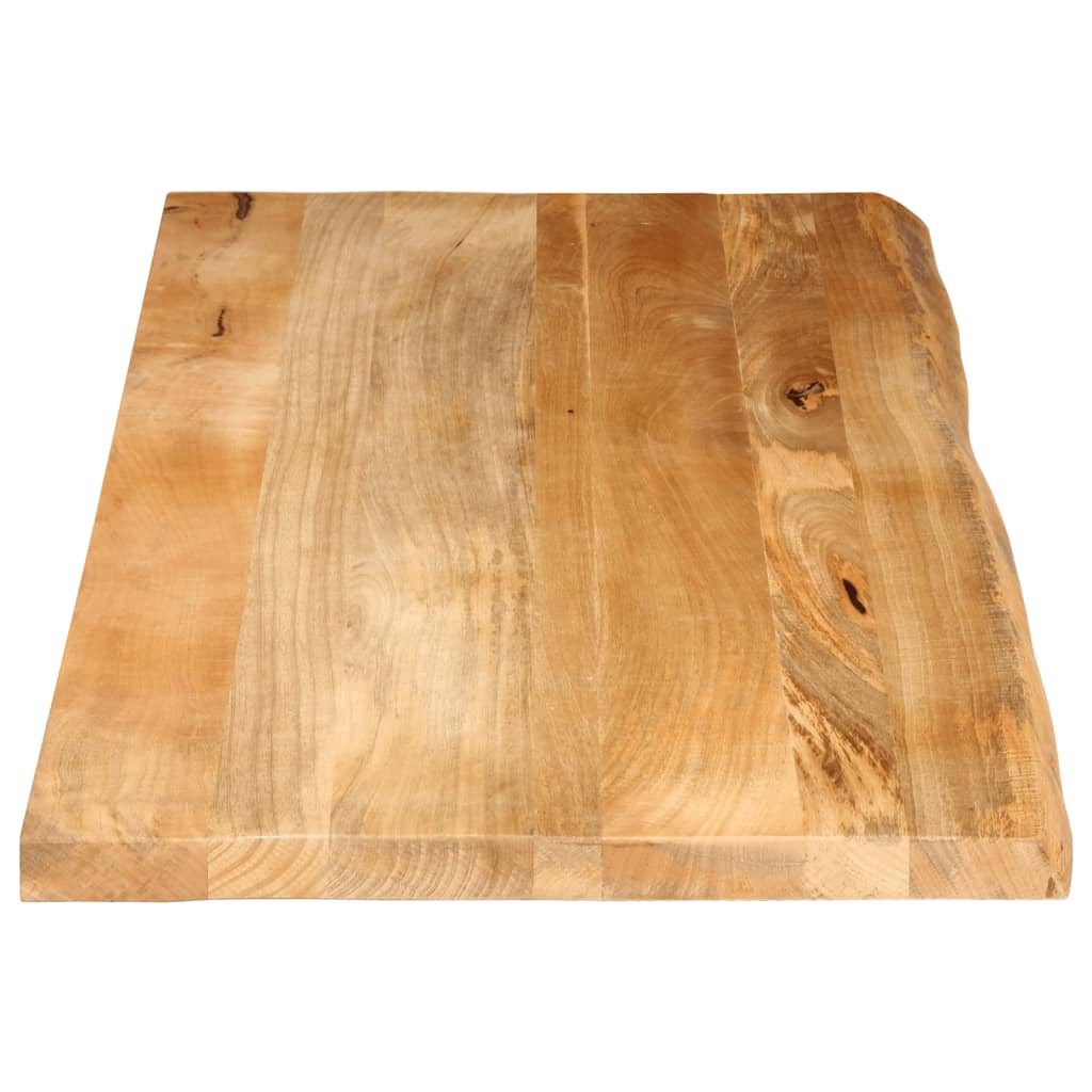 Dessus de table à bord vivant 140x60x3,8cm bois massif manguier - XIOS
