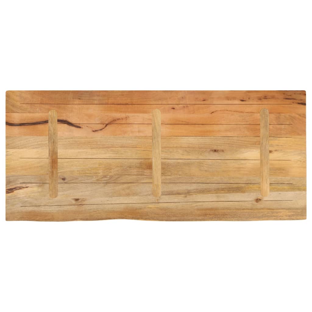 Dessus de table à bord vivant 140x60x3,8cm bois massif manguier - XIOS