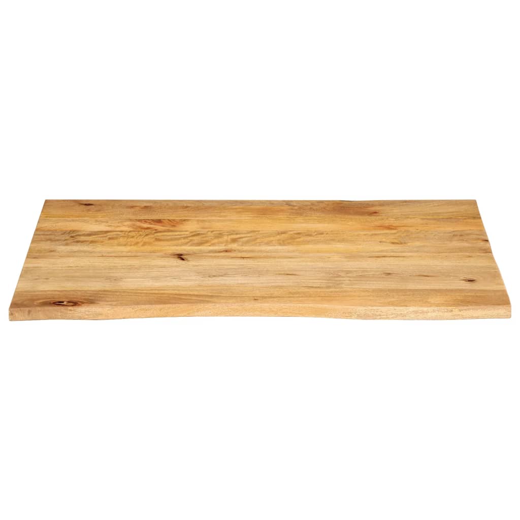 Dessus de table à bord vivant 90x80x3,8 cm bois massif manguier - XIOS