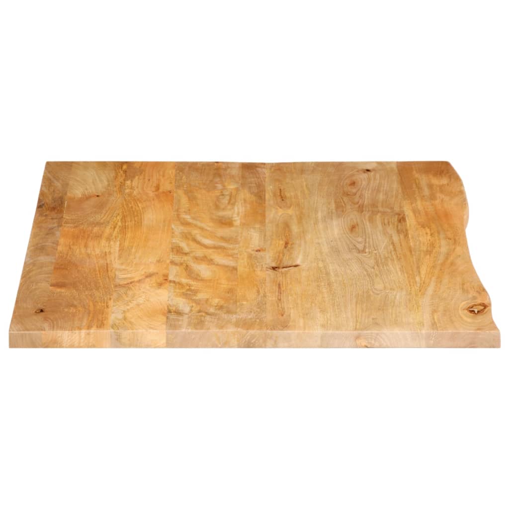 Dessus de table à bord vivant 90x80x3,8 cm bois massif manguier - XIOS
