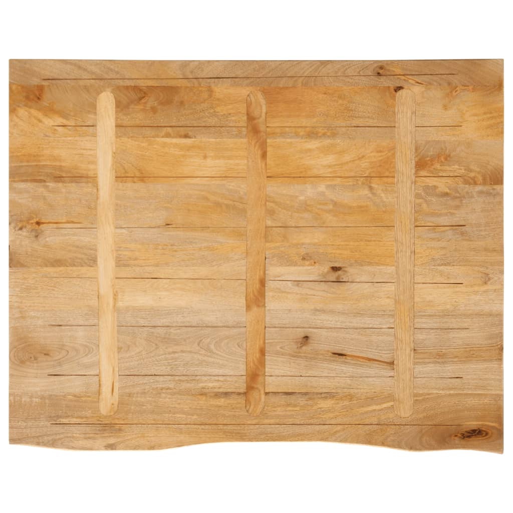 Dessus de table à bord vivant 90x80x3,8 cm bois massif manguier - XIOS