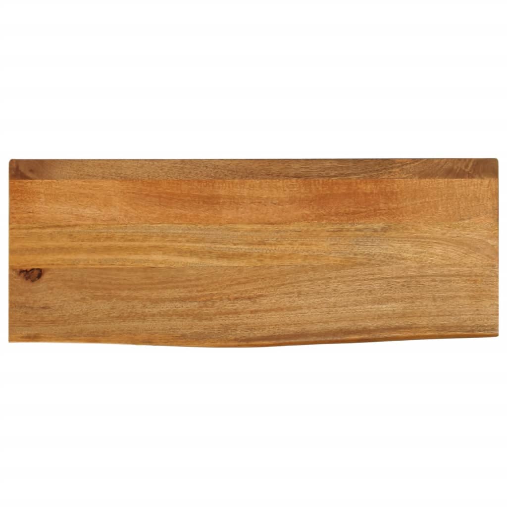 Dessus de table à bord vivant 90x20x2,5 cm bois massif manguier - XIOS