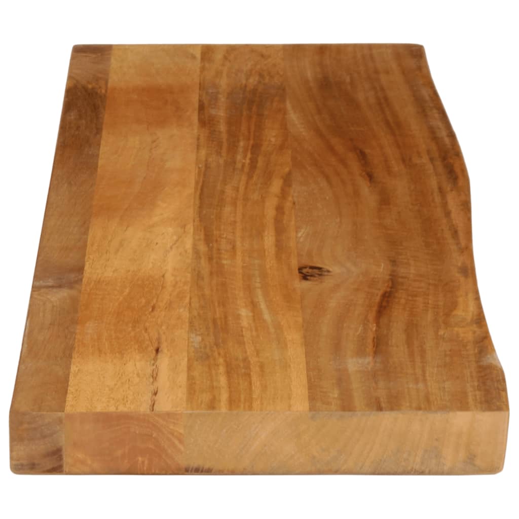 Dessus de table à bord vivant 100x20x2,5cm bois massif manguier - XIOS