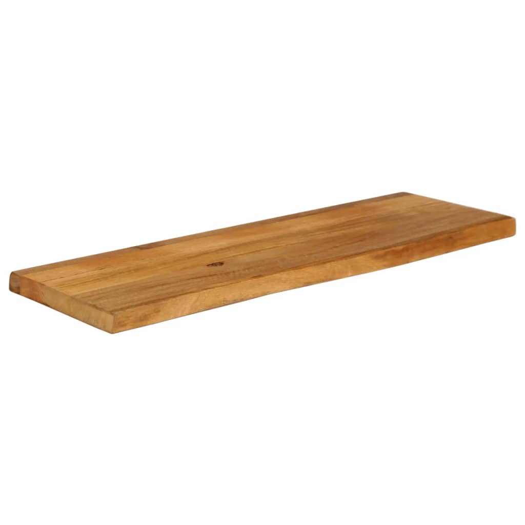 Dessus de table à bord vivant 120x20x2,5cm bois massif manguier - XIOS