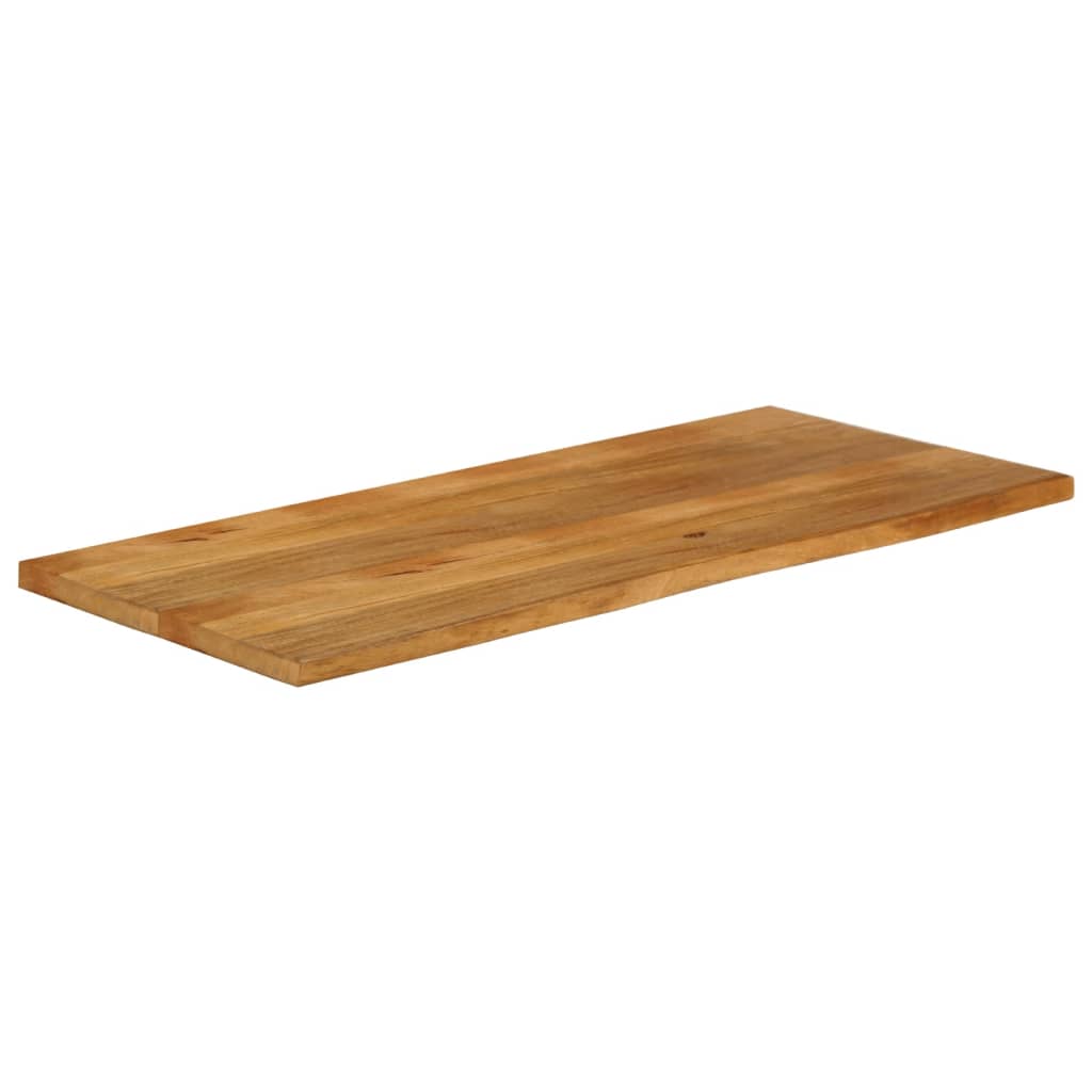 Dessus de table à bord vivant 140x60x2,5cm bois massif manguier - XIOS