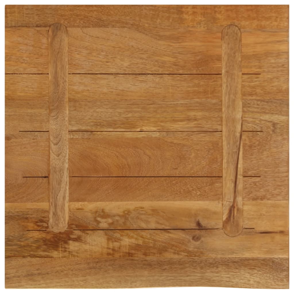 Dessus de table à bord vivant 80x80x2,5 cm bois massif manguier - XIOS