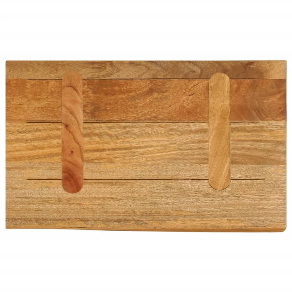 Dessus de table à bord vivant 60x40x3,8 cm bois massif manguier - XIOS