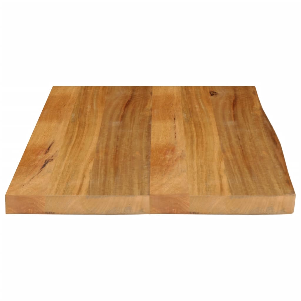 Dessus de table à bord vivant 80x60x3,8 cm bois massif manguier - XIOS