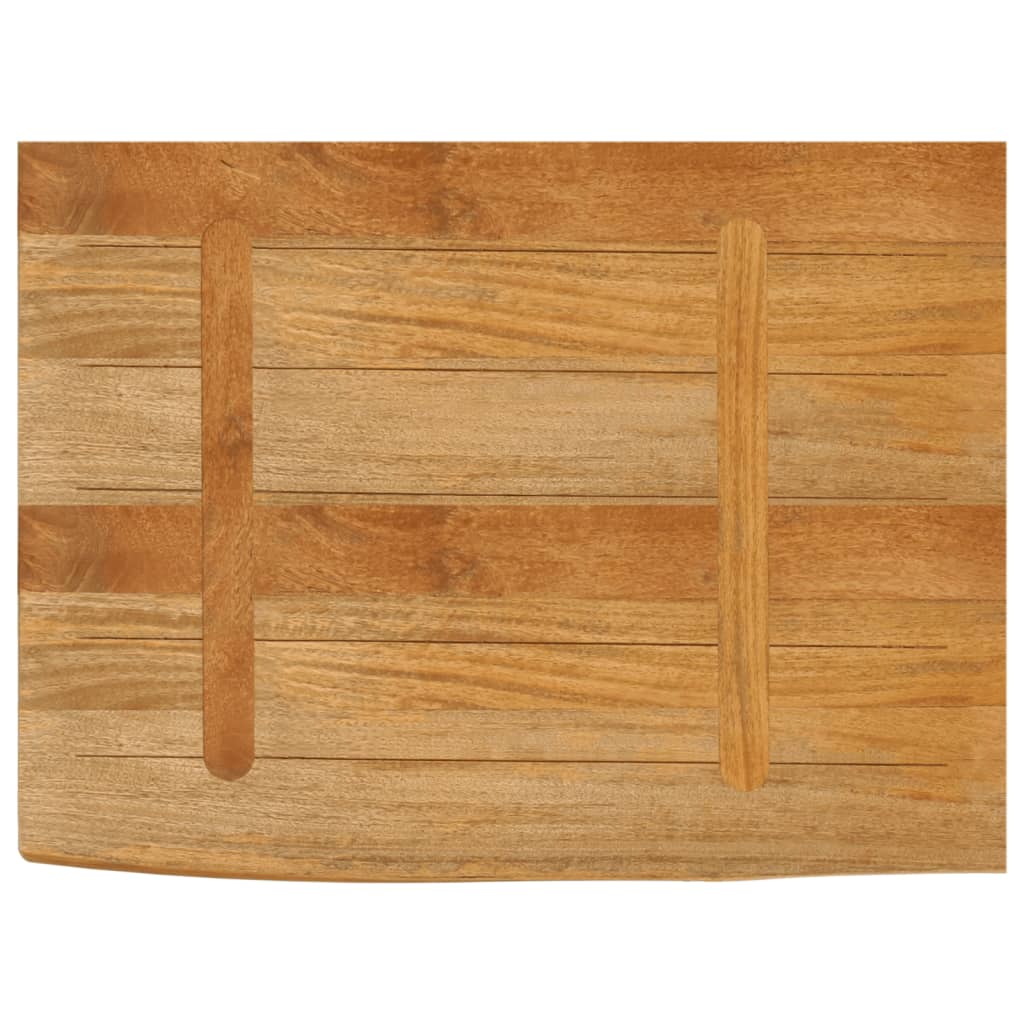 Dessus de table à bord vivant 80x60x3,8 cm bois massif manguier - XIOS