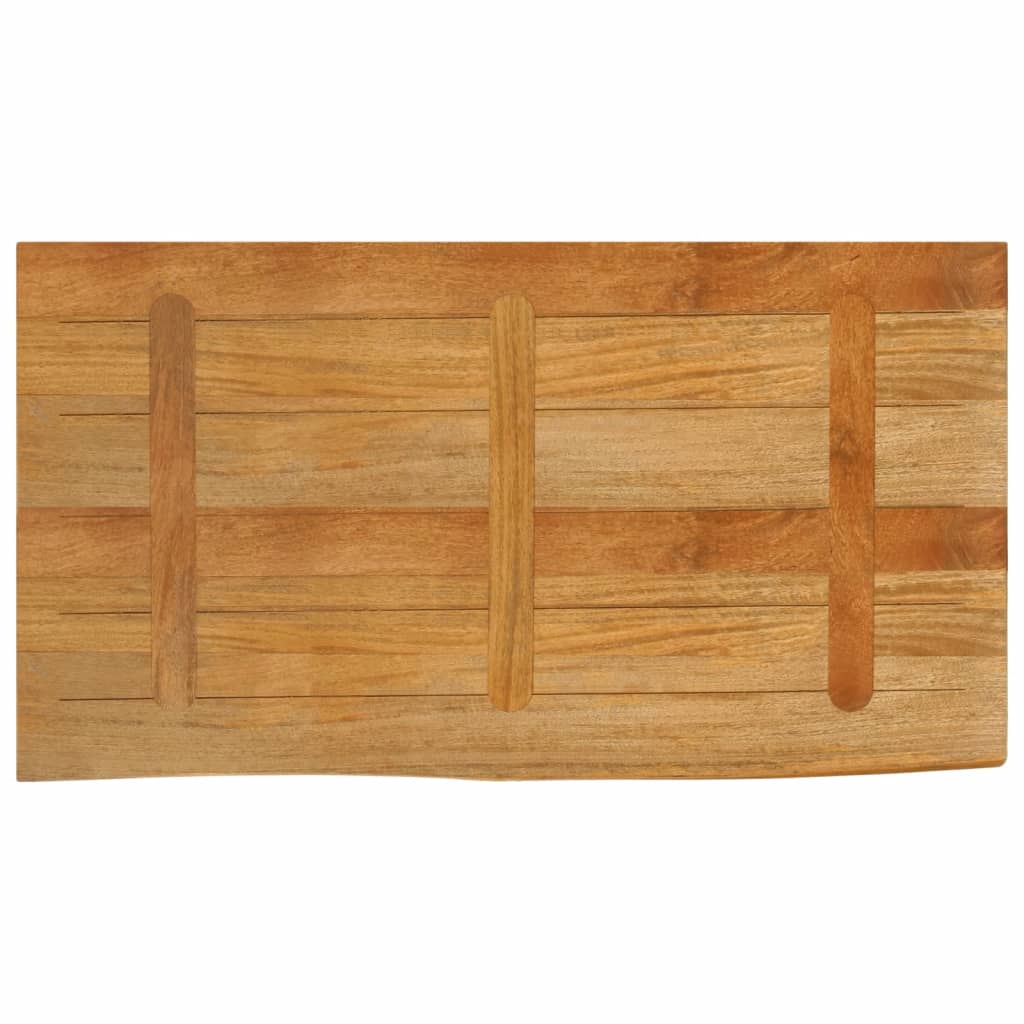 Dessus de table à bord vivant 100x60x3,8cm bois massif manguier - XIOS