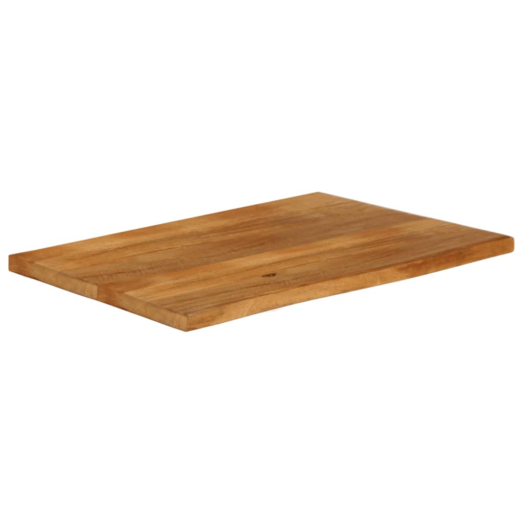Dessus de table à bord vivant 120x60x3,8cm bois massif manguier - XIOS
