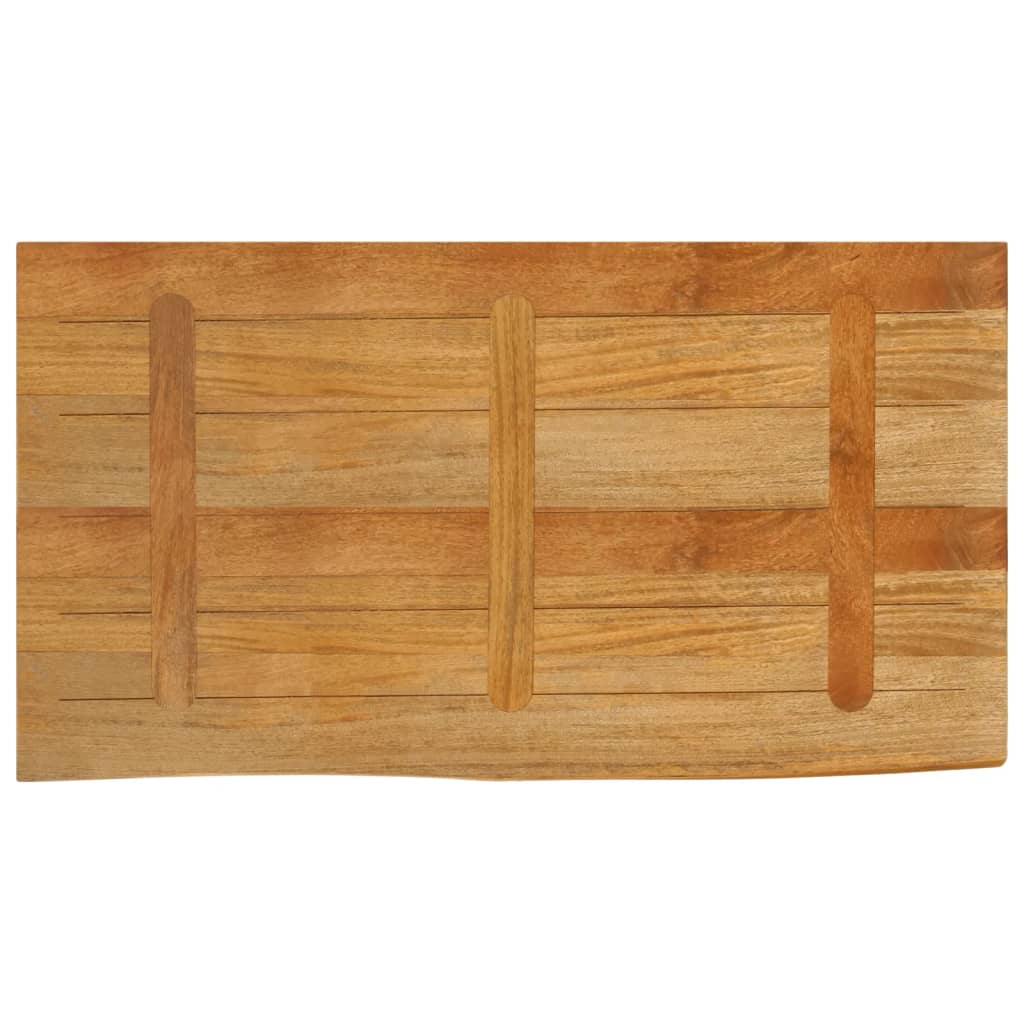 Dessus de table à bord vivant 120x60x3,8cm bois massif manguier - XIOS
