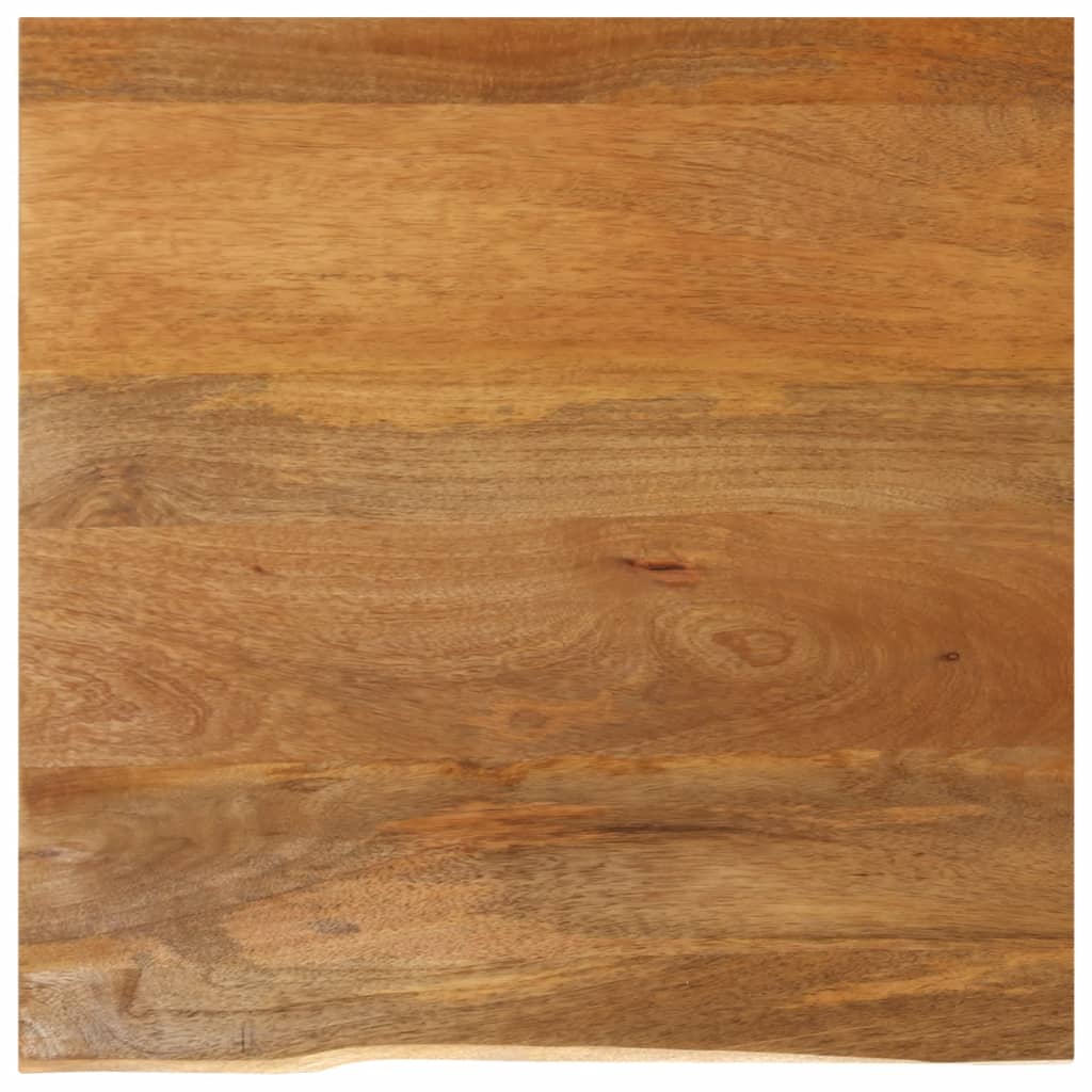 Dessus de table à bord vivant 80x80x3,8 cm bois massif manguier - XIOS