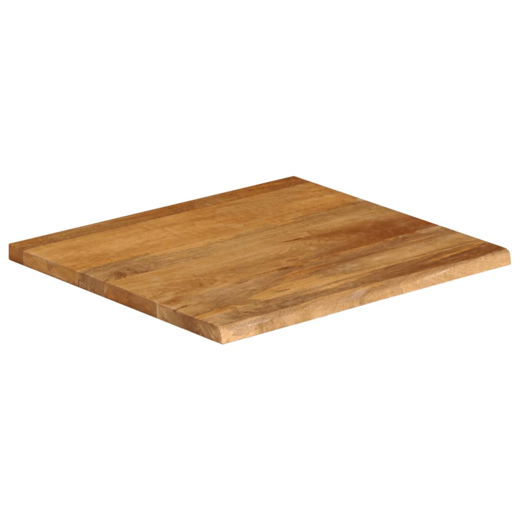 Dessus de table à bord vivant 80x80x3,8 cm bois massif manguier - XIOS