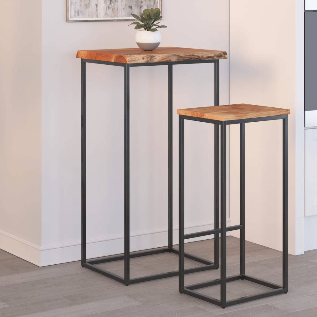 Dessus de table 40x40x2,5 cm rectangulaire bois massif d'acacia - XIOS