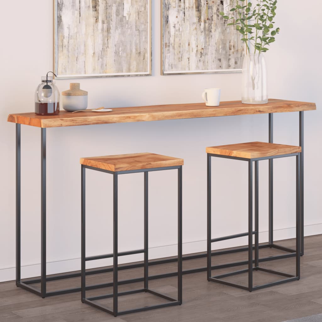 Dessus de table 180x40x2,5 cm rectangulaire bois massif acacia