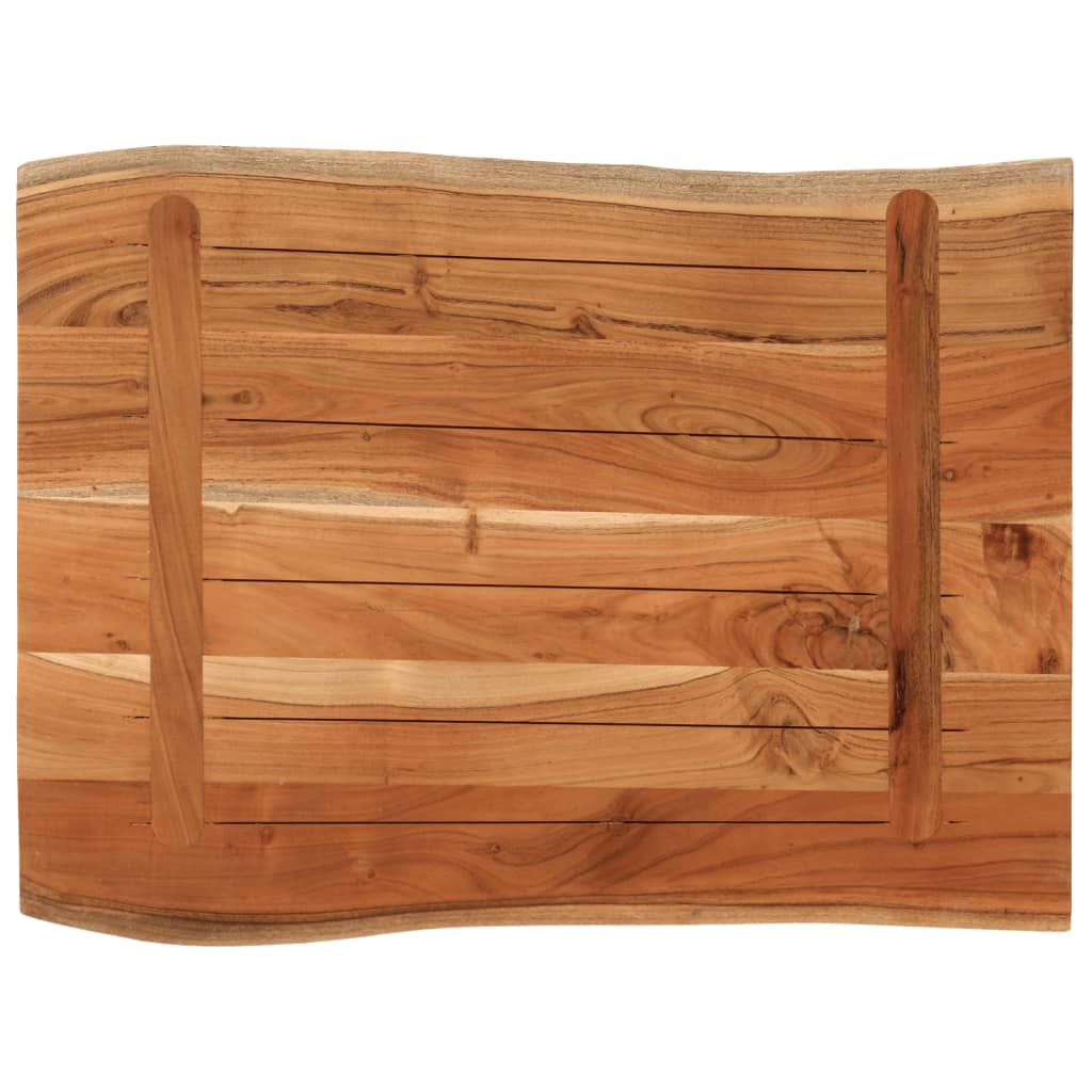 Dessus de table 80x60x3,8 cm rectangulaire bois massif d'acacia - XIOS