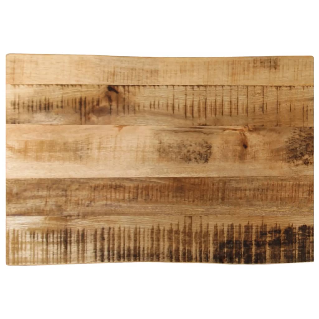 Dessus de table bord vivant 60x40x2,5 cm bois de manguier brut - XIOS