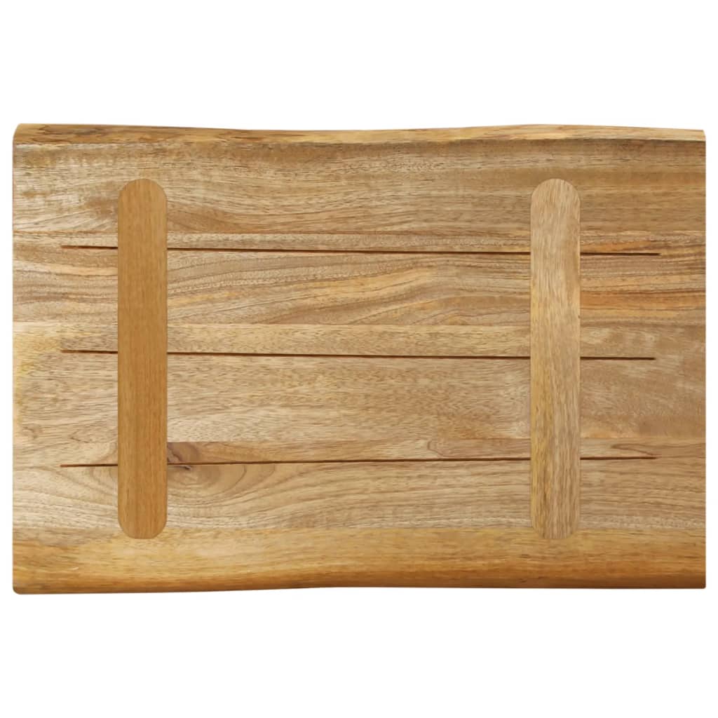 Dessus de table bord vivant 60x40x2,5 cm bois de manguier brut - XIOS
