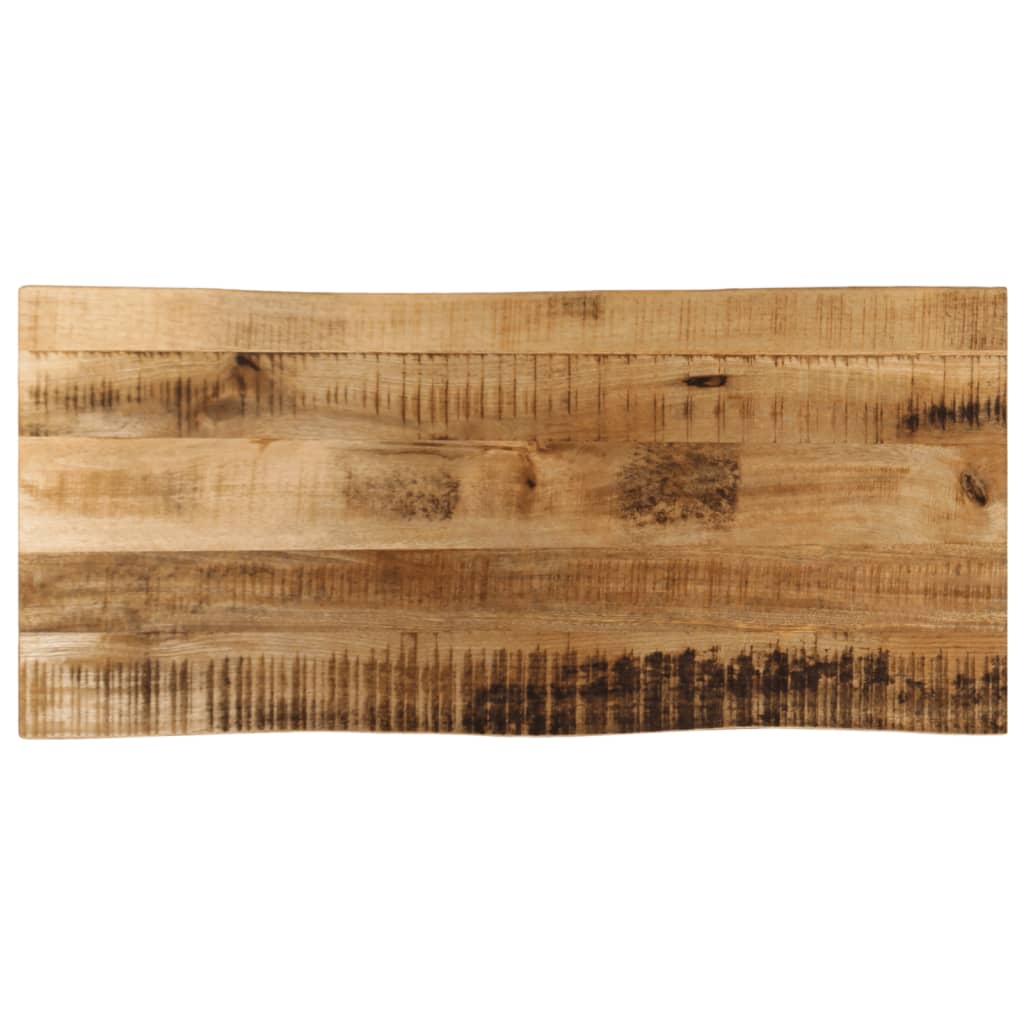 Dessus de table bord vivant 90x40x2,5 cm bois de manguier brut - XIOS
