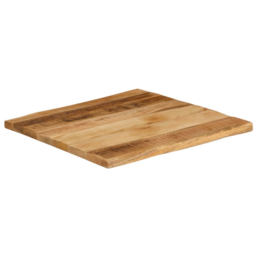Dessus de table bord vivant 60x60x2,5 cm bois de manguier brut - XIOS