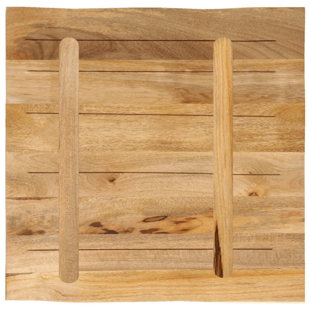 Dessus de table bord vivant 60x60x2,5 cm bois de manguier brut - XIOS