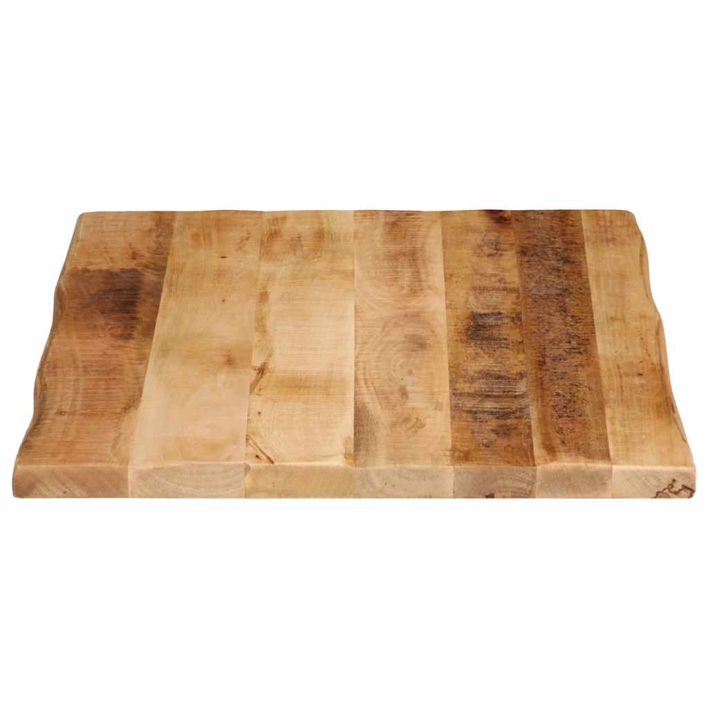 Dessus de table bord vivant 80x60x2,5 cm bois de manguier brut - XIOS