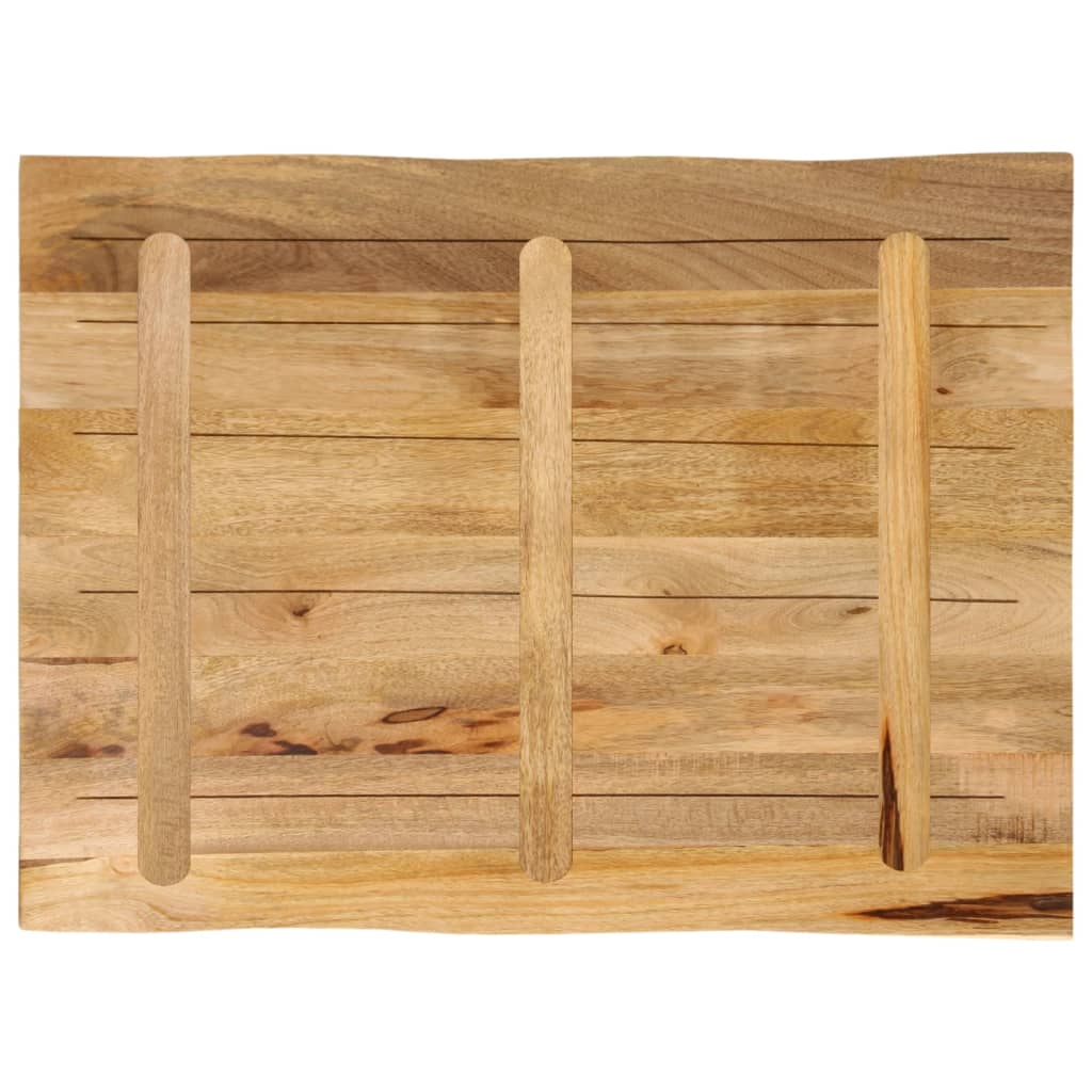 Dessus de table bord vivant 90x60x2,5 cm bois de manguier brut - XIOS