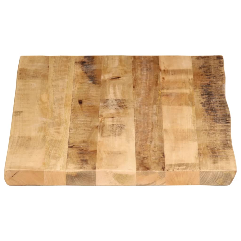 Dessus de table bord vivant 100x60x2,5 cm bois de manguier brut - XIOS