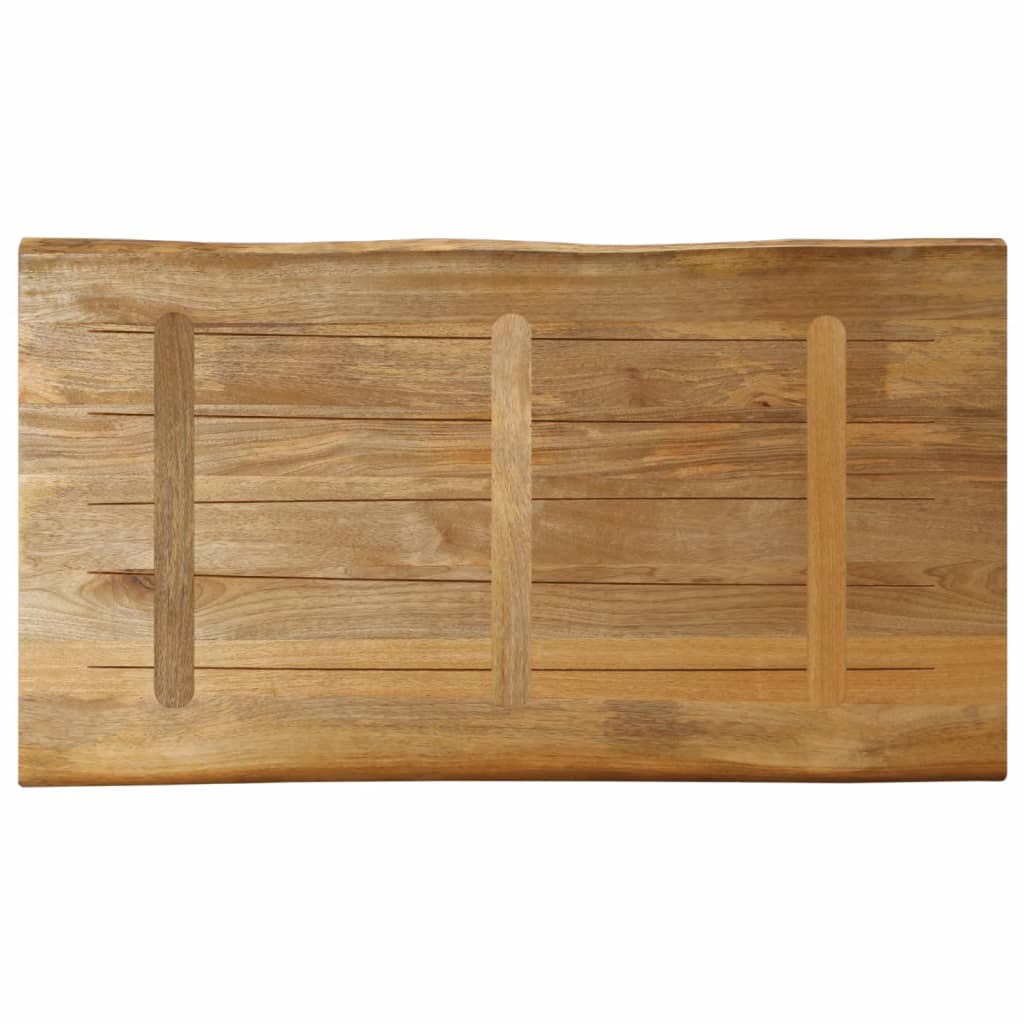 Dessus de table bord vivant 100x60x2,5 cm bois de manguier brut - XIOS