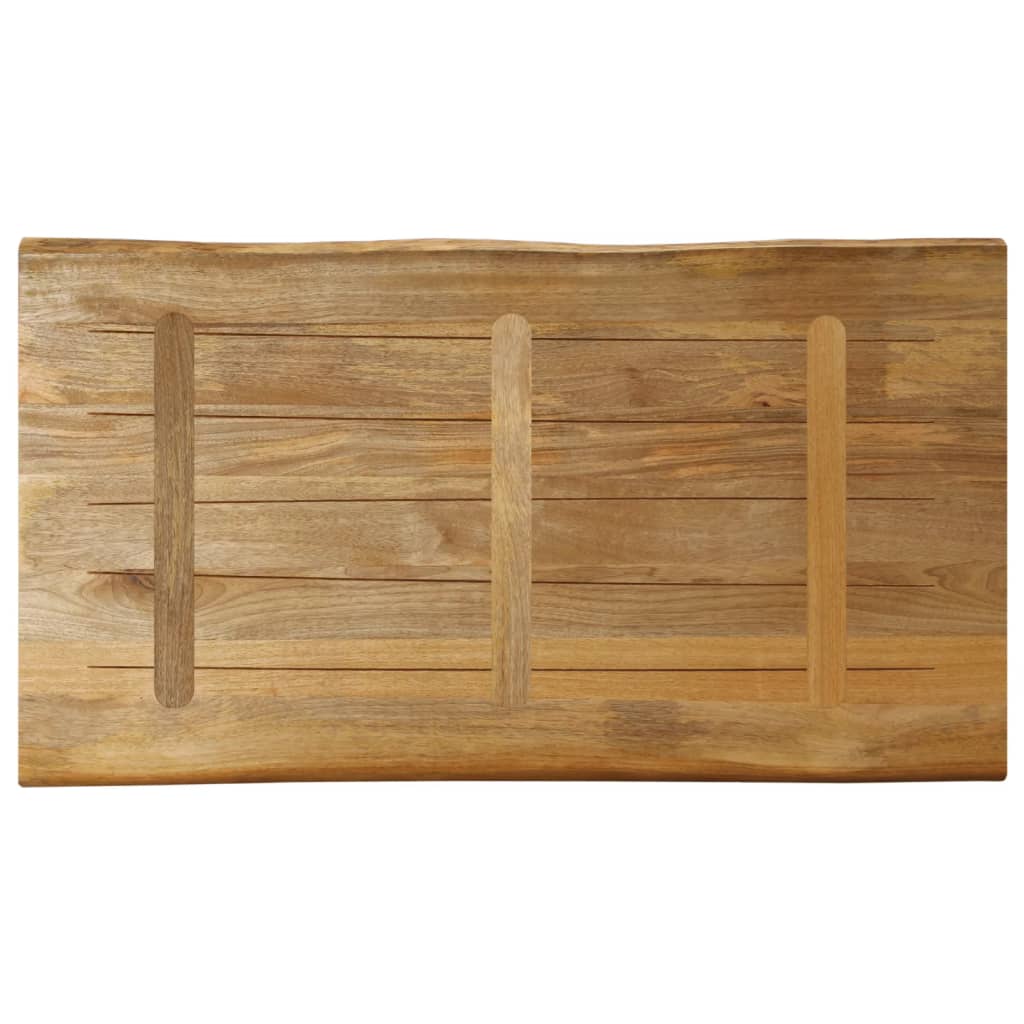 Dessus de table bord vivant 110x60x2,5 cm bois de manguier brut - XIOS