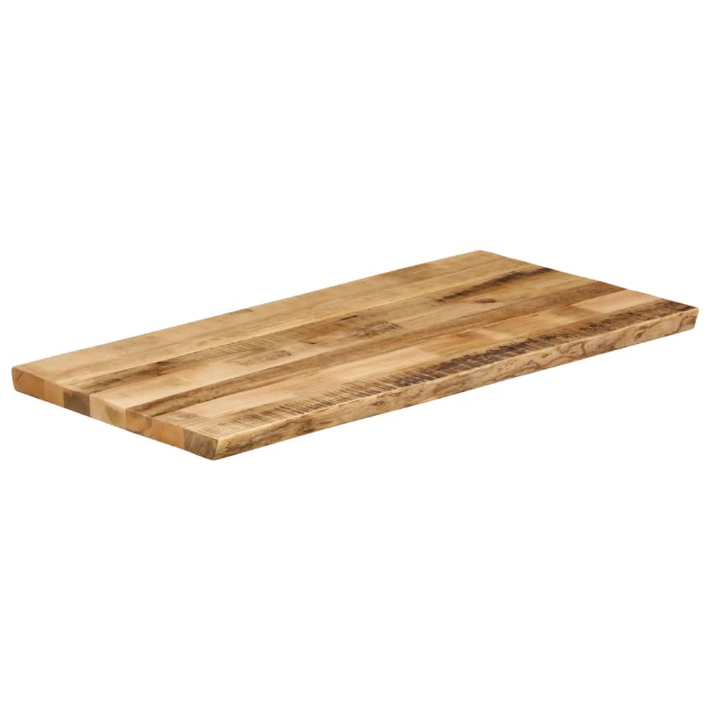 Dessus de table bord vivant 120x60x2,5 cm bois de manguier brut - XIOS