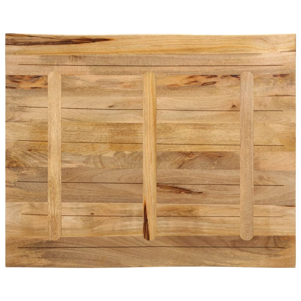 Dessus de table bord vivant 90x80x2,5 cm bois de manguier brut - XIOS
