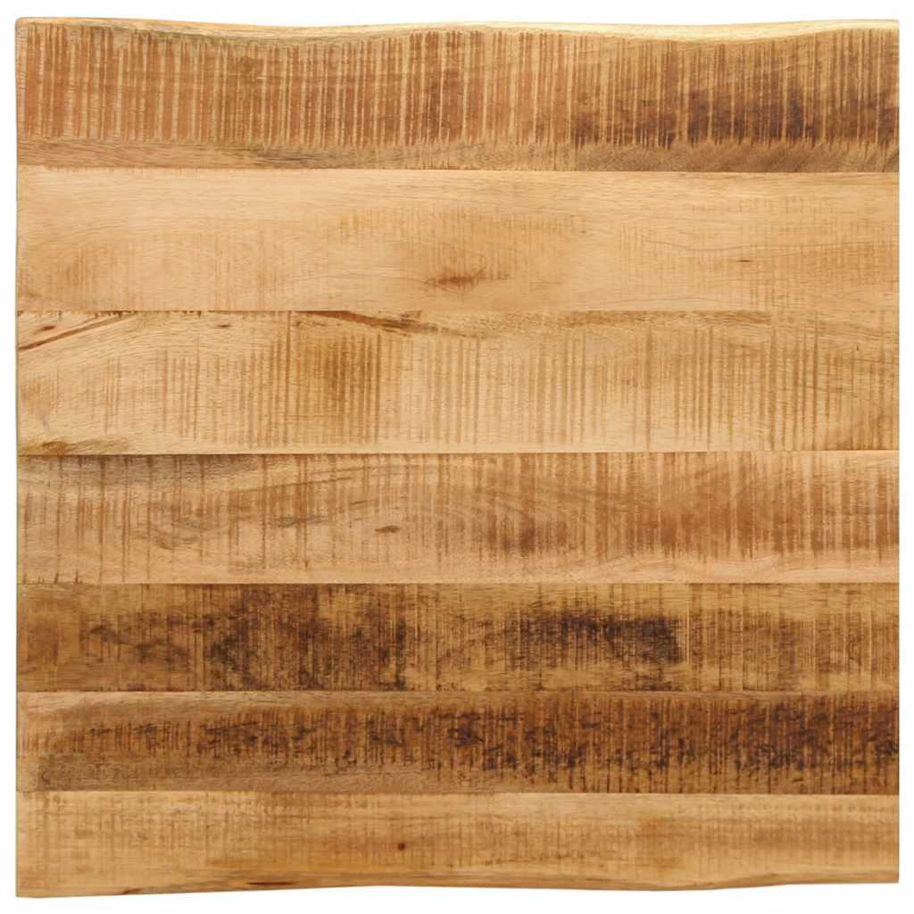 Dessus de table bord vivant 40x40x3,8 cm bois de manguier brut - XIOS