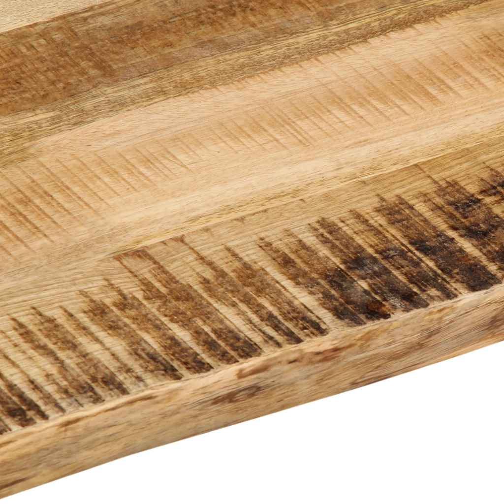 Dessus de table bord vivant 40x40x3,8 cm bois de manguier brut - XIOS