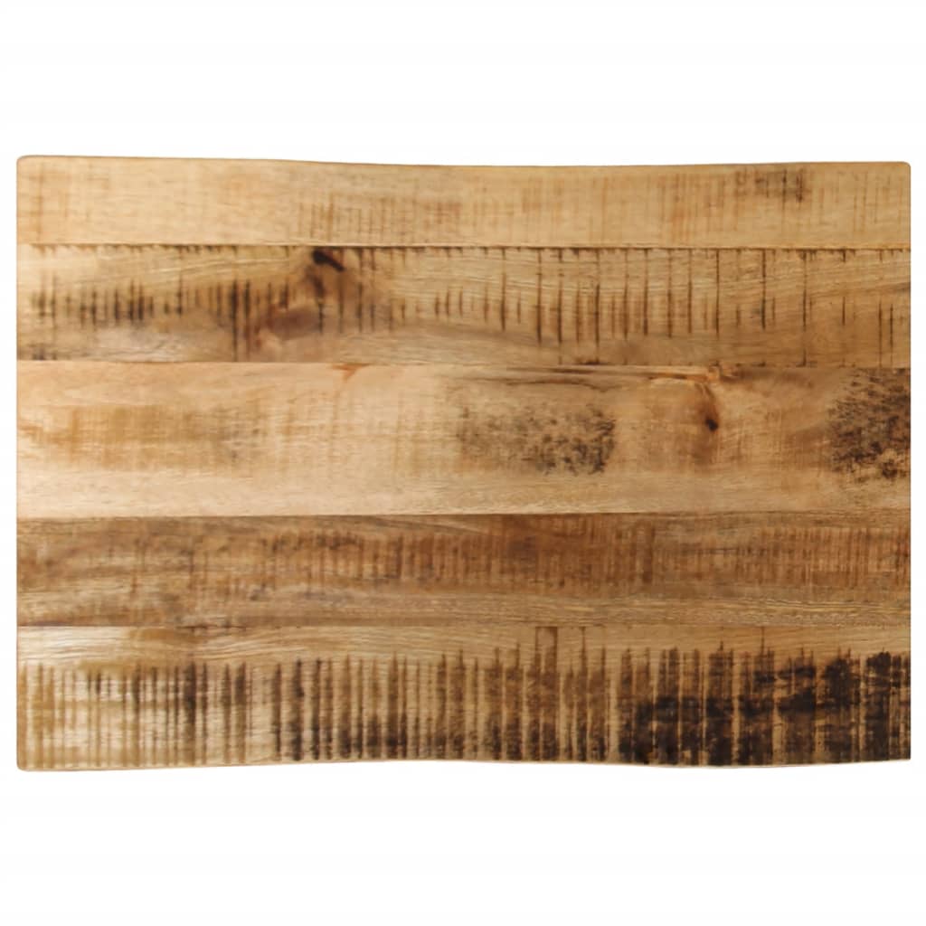 Dessus de table bord vivant 60x40x3,8 cm bois de manguier brut - XIOS