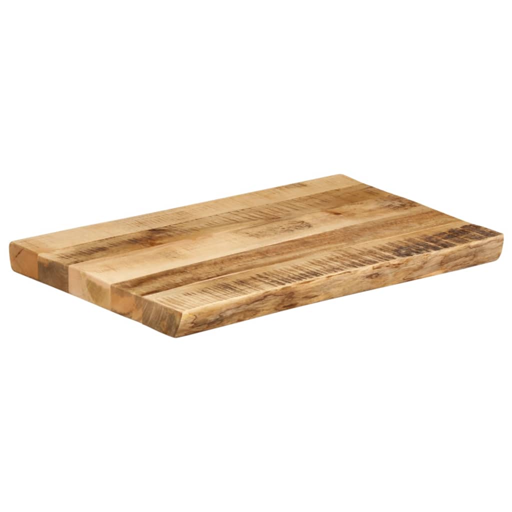 Dessus de table bord vivant 60x40x3,8 cm bois de manguier brut - XIOS