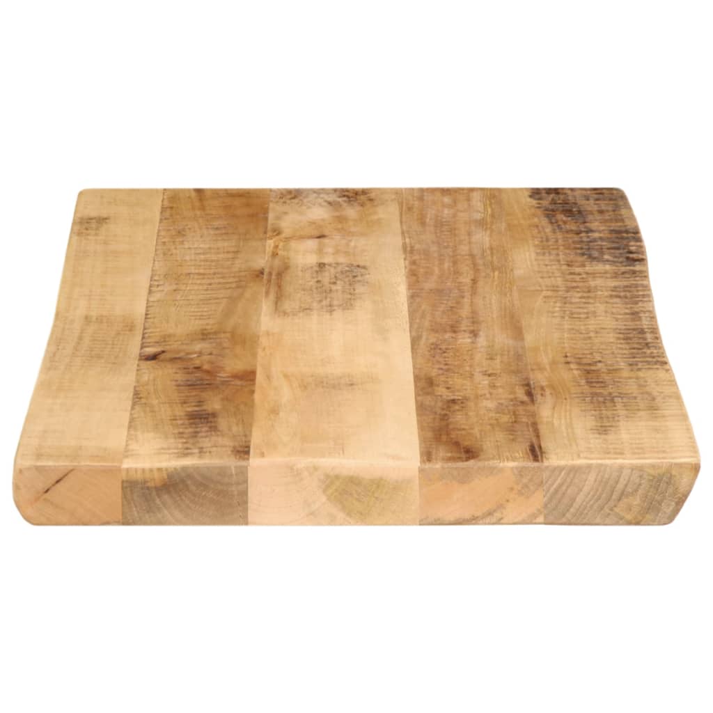 Dessus de table bord vivant 60x40x3,8 cm bois de manguier brut - XIOS
