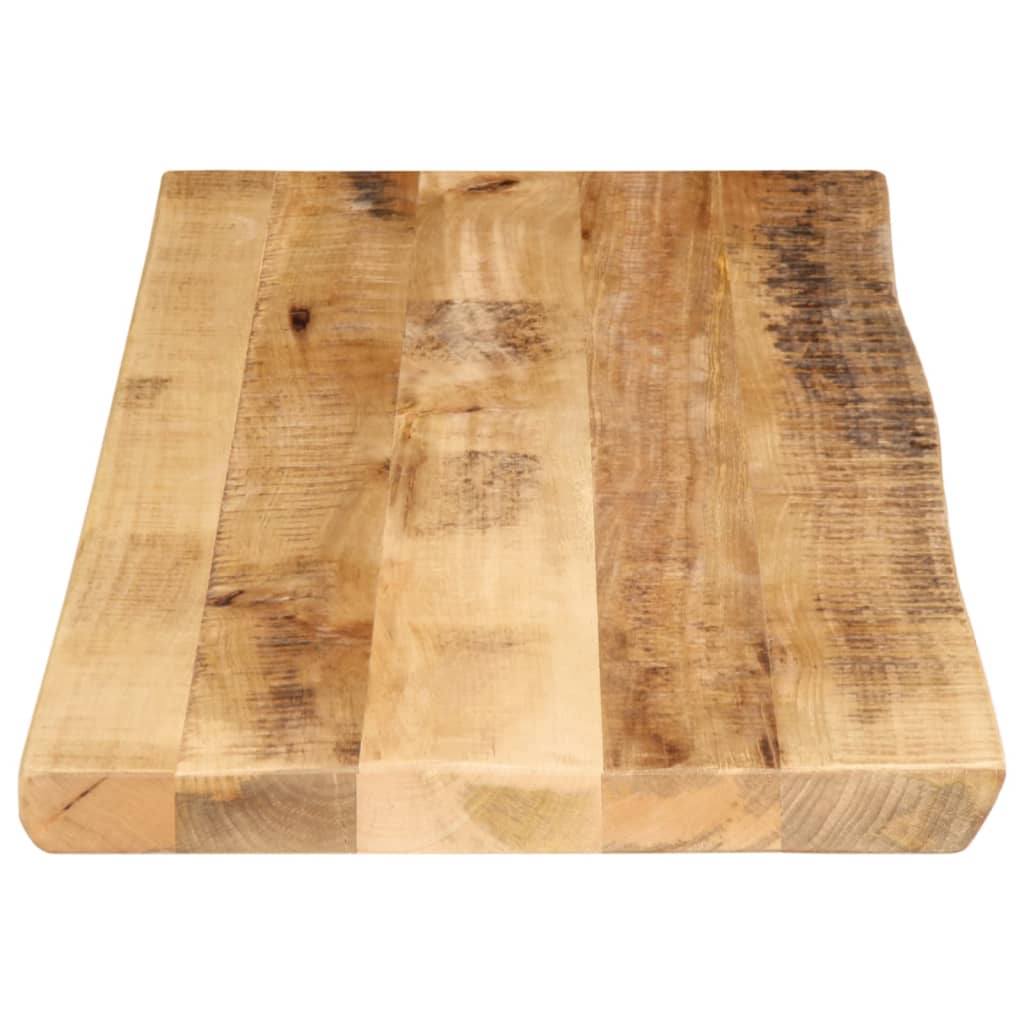 Dessus de table bord vivant 80x40x3,8 cm bois de manguier brut - XIOS