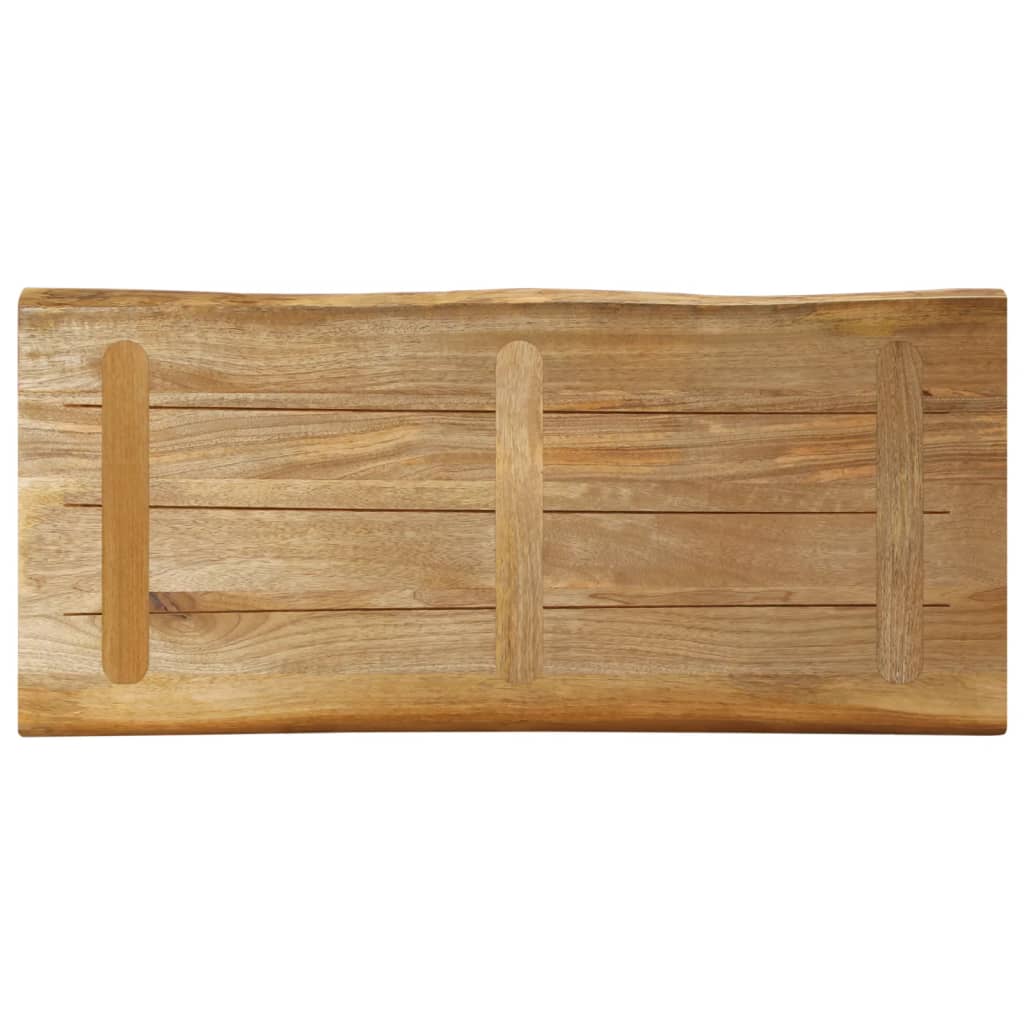 Dessus de table bord vivant 90x40x3,8 cm bois de manguier brut - XIOS