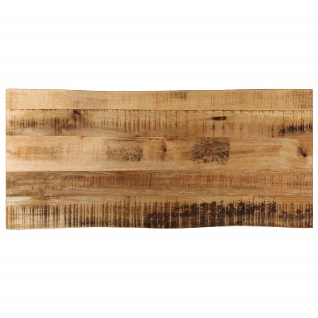 Dessus de table bord vivant 100x40x3,8 cm bois de manguier brut - XIOS