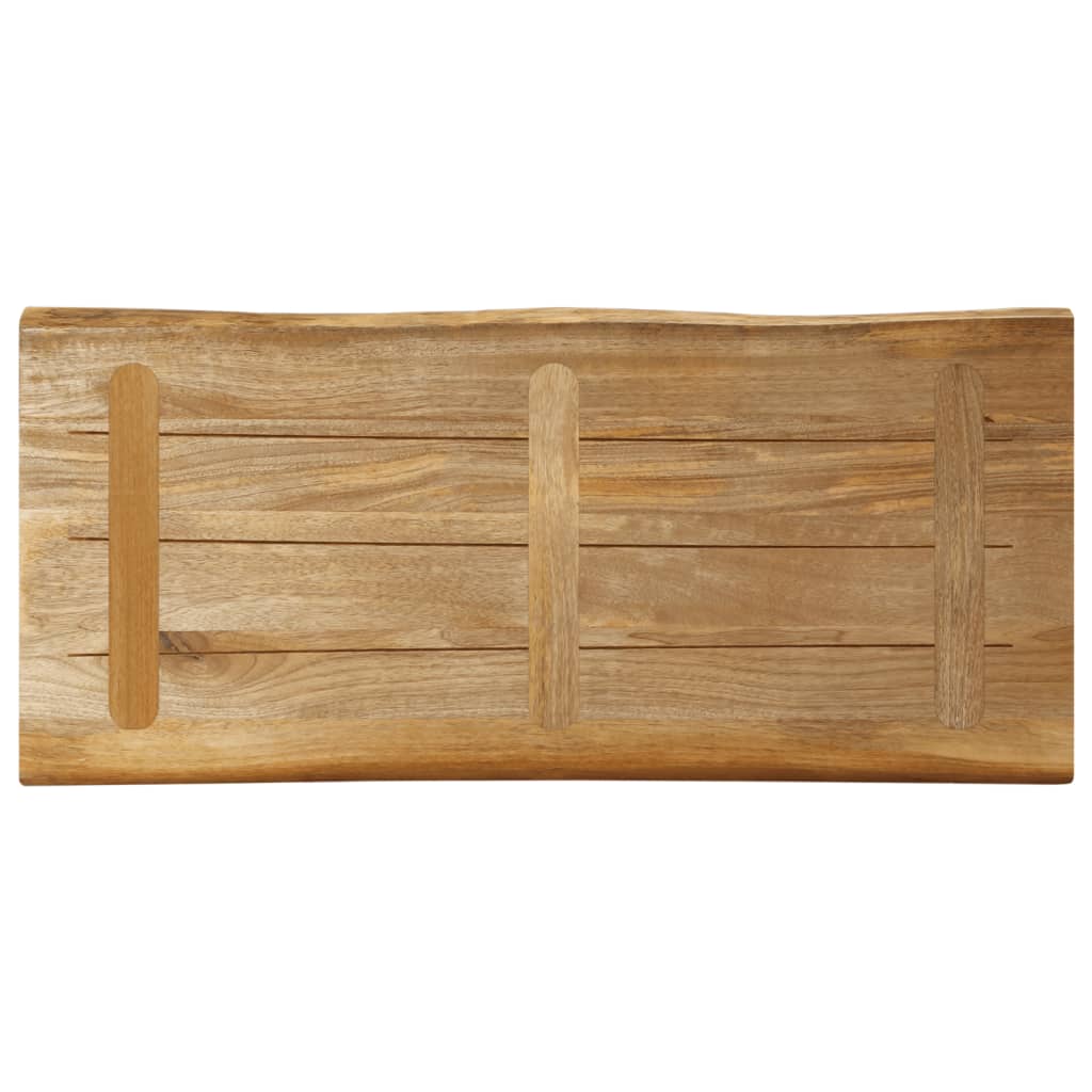 Dessus de table bord vivant 100x40x3,8 cm bois de manguier brut - XIOS