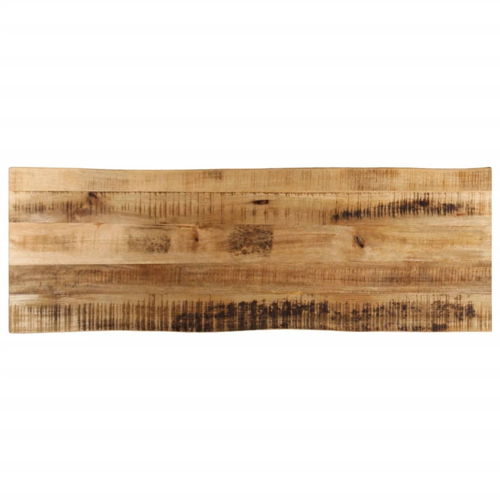 Dessus de table bord vivant 140x40x3,8 cm bois de manguier brut - XIOS