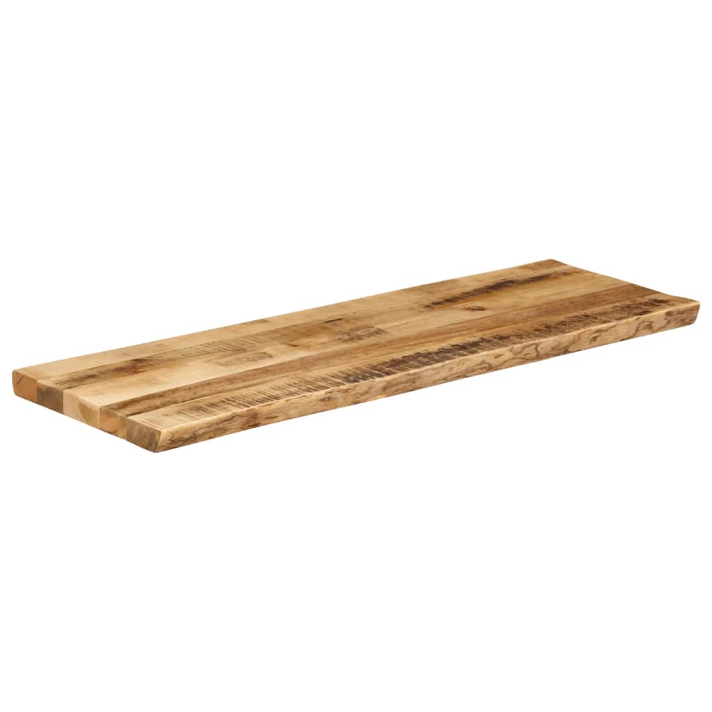 Dessus de table bord vivant 140x40x3,8 cm bois de manguier brut - XIOS