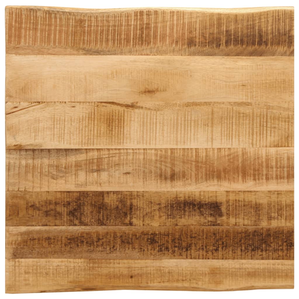 Dessus de table bord vivant 60x60x3,8 cm bois de manguier brut - XIOS