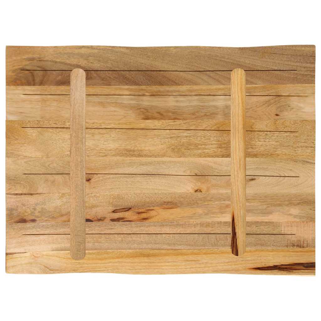 Dessus de table bord vivant 70x60x3,8 cm bois de manguier brut - XIOS