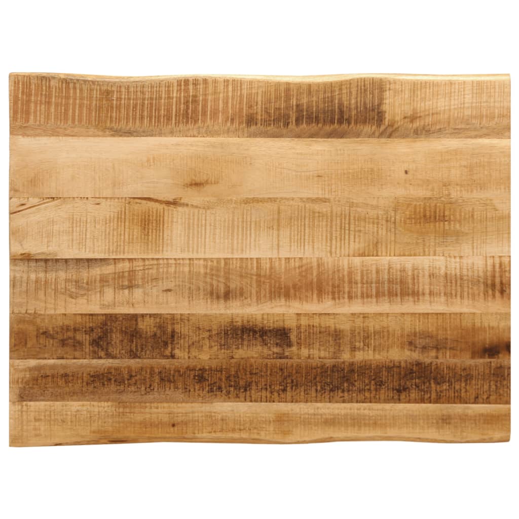 Dessus de table bord vivant 80x60x3,8 cm bois de manguier brut - XIOS