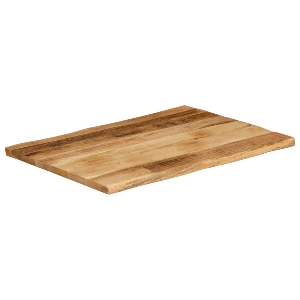 Dessus de table bord vivant 90x60x3,8 cm bois de manguier brut - XIOS